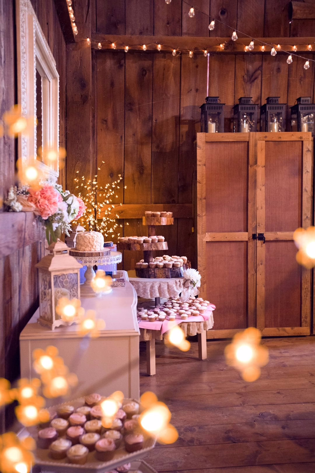 A dessert table at a party