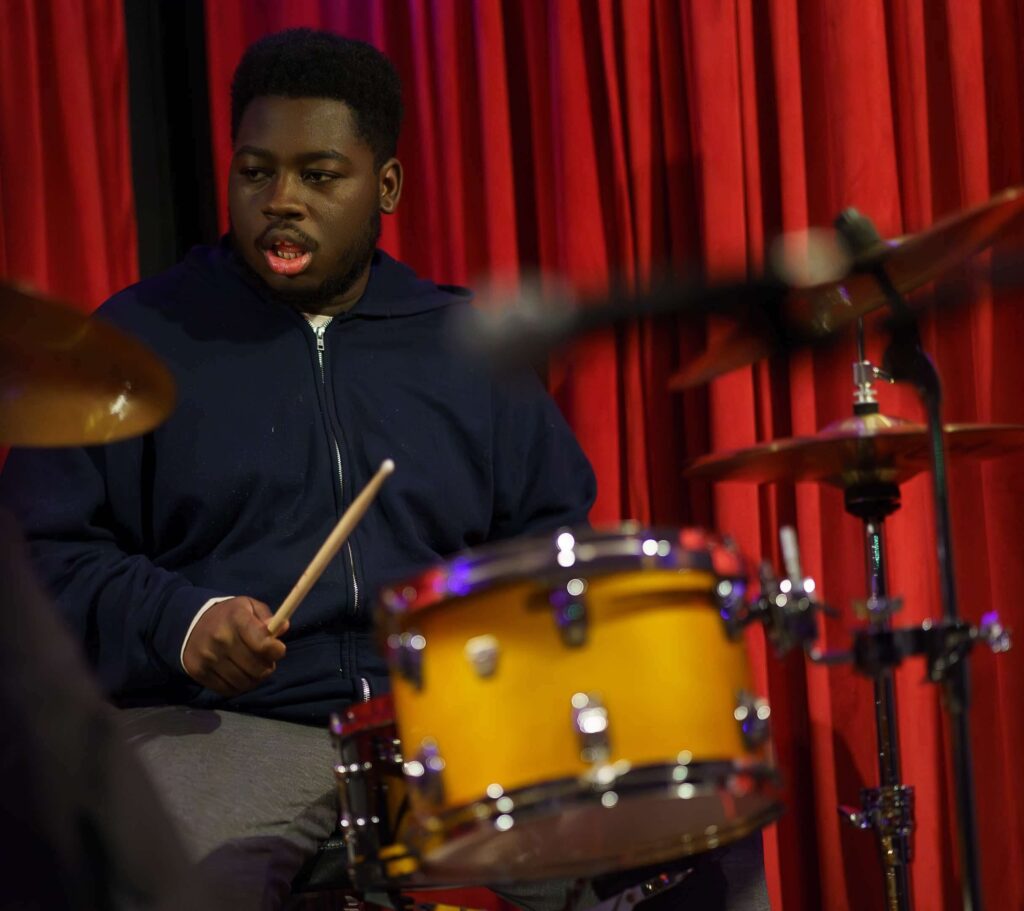 Jeremiah Dillard playing the drumset